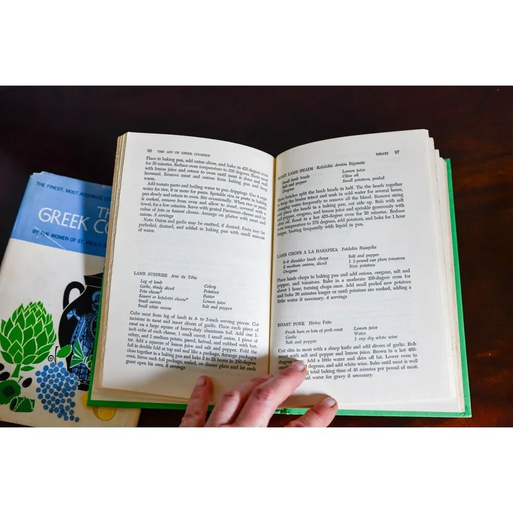 Vintage 1963 The Art of Greek Cookery Doubleday Cookbook with Dust Jacket